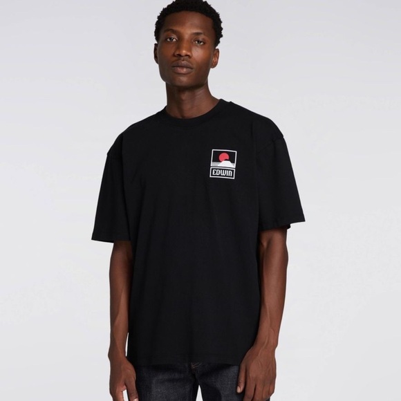 Men’s Edwin Sunset On Mt Fuji T-Shirt, Black, Small - Picture 1 of 6